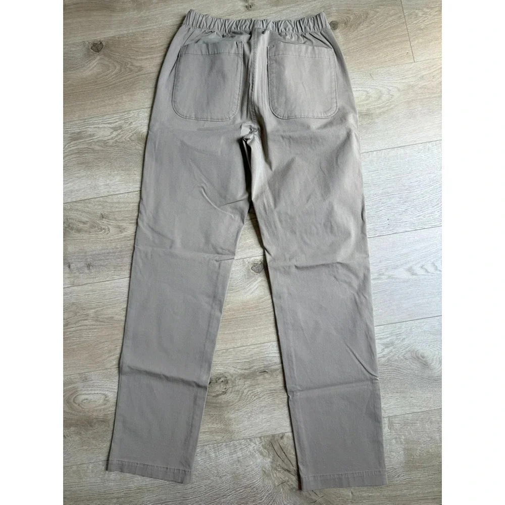 NWT Mens J.Crew Slim Dock Pant Khaki drawstring waist pull on cordura size XS